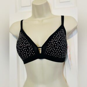 All You Lively Busty Bralette, Painted Polka, No Padding, Size Large, NWT